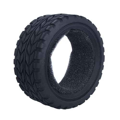 KEEDA Pack of 4 Rubber Tyres with Foam Inserts Tyres for 1/10 HSP Tamiya HPI Kyosho RC On Road Runflating Touring Car (J, 62 mm) - Image 4