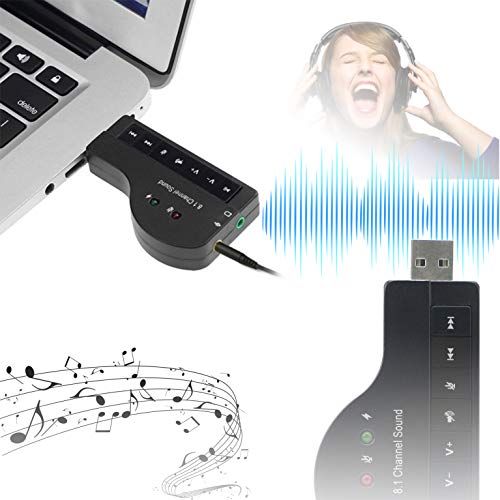 Honglei 8.1-kanaals USB externe geluidskaart audioadapter virtueel 3D-geluid - plug and play met LED-licht voor… - Image 8