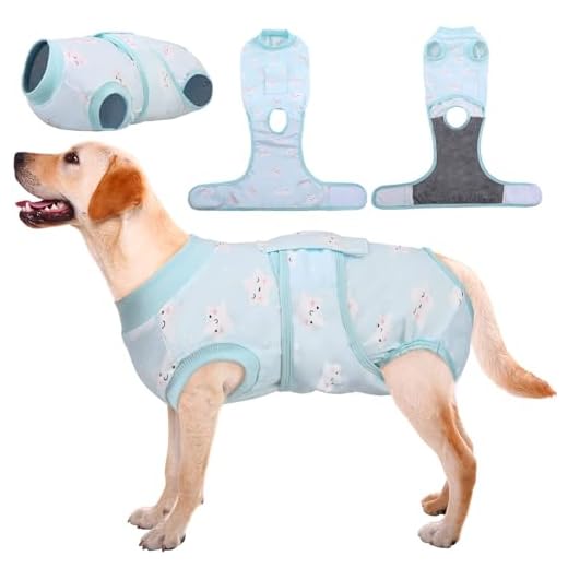 Kuoser Recovery Suit for Dogs Cats After Surgery, Professional Pet Recovery Shirt Dog Abdominal Wounds Bandages, Substitute E-Collar & Cone,Prevent Licking Dog Onesies Pet Surgery Recovery Suit