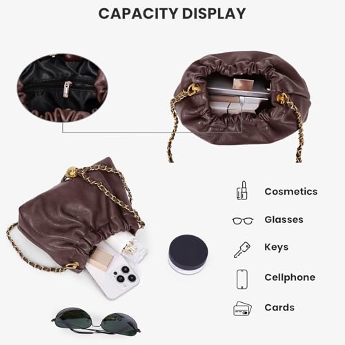 Ankick HOBO BAG Tote Shoulder Handbag Crossbody Bags Trendy Drawstring Small Bag Dating Tote Purse thumb #3