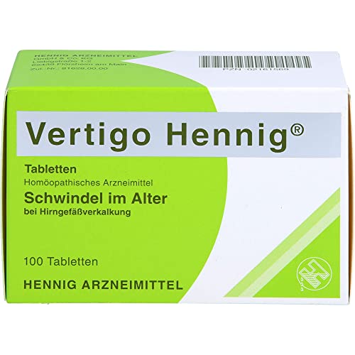 Vertigo Hennig: Schwindel im Alter bei Hirngefäßverkalkung Homöopathisches Arzneimittel 100 Tabletten