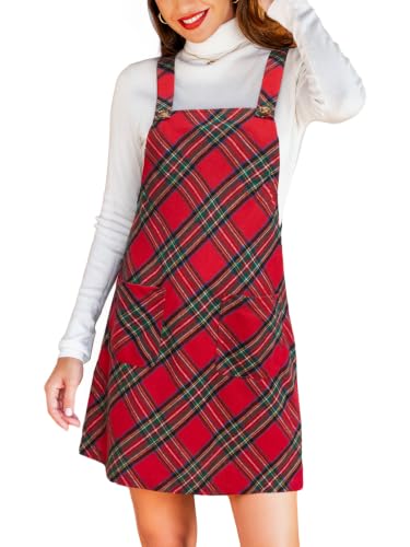 Image of CUPSHE Women Corduroy Square Neck Wide Strap Fall Overall Mini Dress