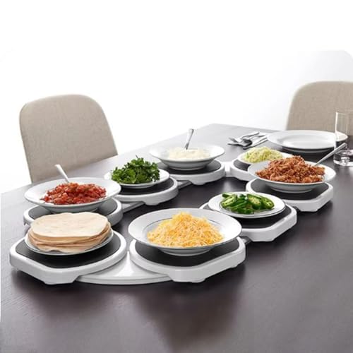 Plateau de service rotatif antidérapant pour table et restaurant