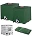 Produktbild 2PC IBC Tank Abdeckung 1000L, Wassertank Abdeckplane, IBC Container Zubehör, Anti-UV Schutzplane Regwassertank Abdeckung, IBC Wassertank Abdeckung für Wasserfass 1000l, 116 x 100 x 120 cm (Grün)