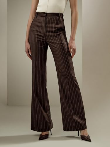 LilySilk Silk Wool Pants for Women Pinstriped High-Rise Straight Silk Wool Blend Trousers Casual Ladies Bottom4