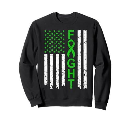 Lotta non-Hodgkin Lymphoma Cancer Ribbon bandiera americana USA Felpa