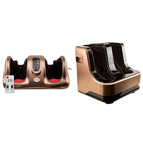 Image of Lifelong Foot Massager LLM81 Brown - Pain Relief, Heat & Kneading, Leg /Calf Massage & Lifelong LLM99 Calf /Foot /Leg Massager - Heat + 4 Vibration Motors, Rolling, Shiatsu, Blood Circulation