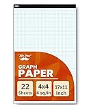 Mr. Pen- Graph Paper, Grid Paper, 22 Sheet Papers, 4x4 (4 Squares per inch), 17