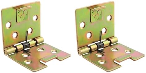 JCBIZ 2PCS Color Zinc Metal Spring Loaded Hinge 90 Degree Self Opening ...