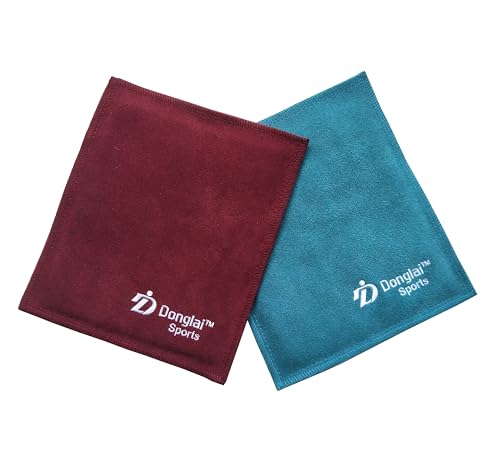 DDonglai Bowling Leather Shammy Pad Bowling Ball Leather Towel 2PCS Packed