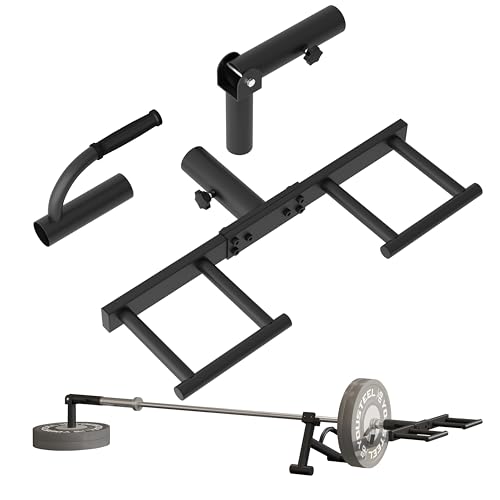 Heavy Duty Landmine Handle Attachment Set T Bar Row Viking Press Attachment for Barbell Workouts Weightlifting Landmine Handle Fits 2-Inch Olympic Barbell Strengthen Back and Core Muscles
