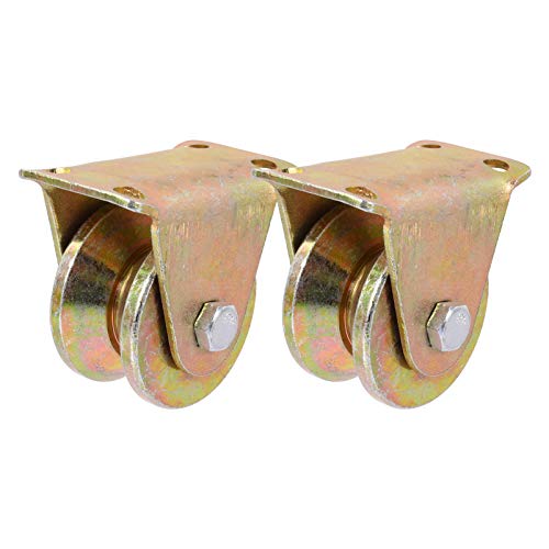 TEHAUX Durable Sliding Gate Wheels No Burrs v Groove Track Rollers Easy to Carry