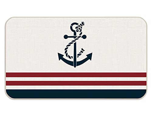 Lake House Boat Nautical Anchor Navy Blue Sailor 30 x