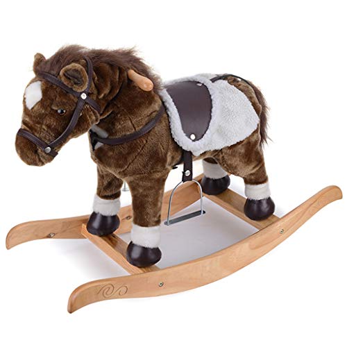 Schaukelpferd QIQIDEDIAN Der hölzernen Pferdekinder der frühen Kindheit Erziehungsspielzeugkinder des hölzernen…