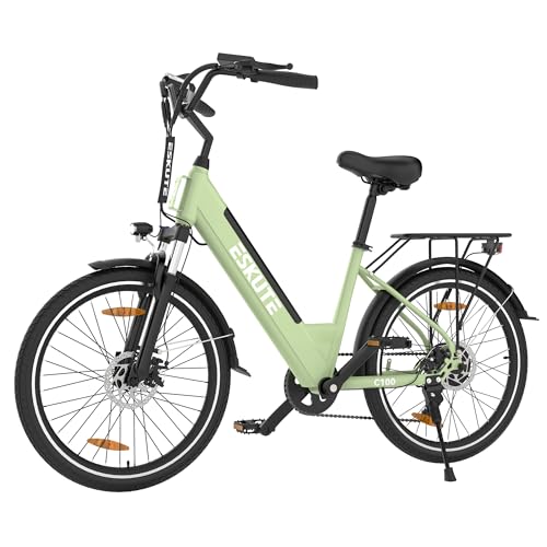Eskute C100 Bicicleta Electrica 26 Pulgadas E Bike Con Motor Alta Velocidad 250w, Electric Bike, Batería Extraíble 36v 10.4 Ah, Pantalla Lcd, Bici Electrica Adecuado Para Hombres Mujer Adulto Eskute C100 Bicicleta Electrica 26 Pulgadas E Bike Con Motor Alta Velocidad 250w, Electric Bike, Batería Extraíble 36v 10.4 Ah, Pantalla Lcd, Bici Electrica Adecuado Para Hombres Mujer Adulto