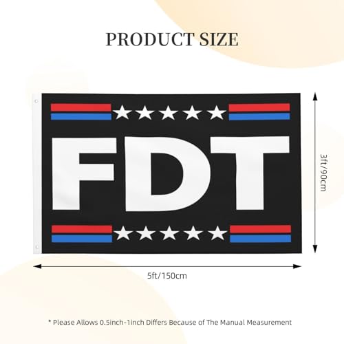 Foxtrot Delta Tango Flag 3x5ft Double Sided Garden Flag Cool Graphic Posters For Indoor Outdoor