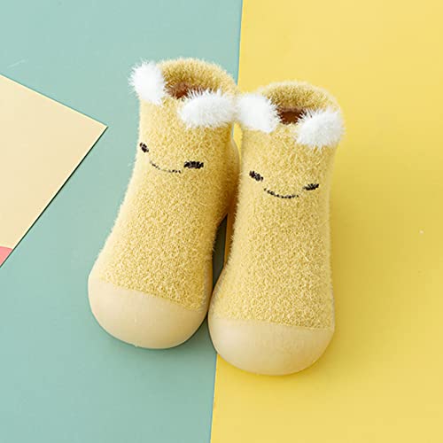 Baby Walking Shoes,Infant Boys Girls Cartoon Socks Shoes Fleece WarmThe Floor Socks Non Slip Prewalker Cute Shoes2