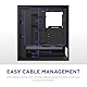 NZXT H5 Flow RGB - Compact ATX Mid-Tower PC Gaming Case - High Airflow - F360 RGB Core (CV) Included - 360mm Front & 240mm Top Radiator Support - Cable Management - Tempered Glass - Black