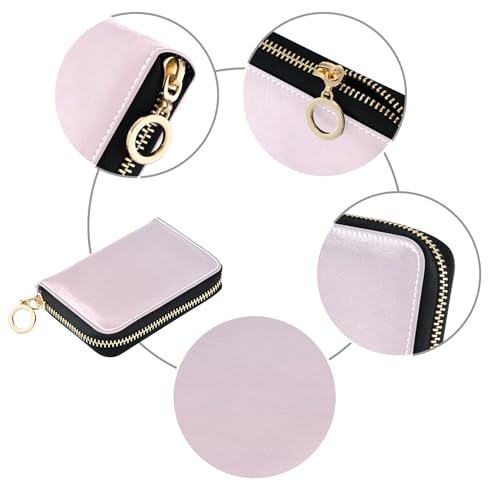 RFID Blocking Credit Card Wallets Cute Womens Wallets Zip Around Small Travel Cash Wallet with Coin Pocket Cute Pink Gradient4