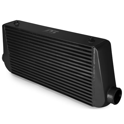 Universal Turbo Intercooler 31x12x4 in. BLACK Front Mount Intercooler FMIC Fits Camaro Mustang Supra 350Z S13