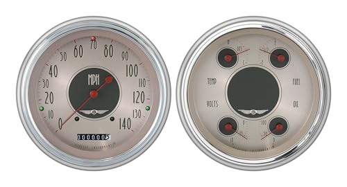 Classic Instruments CH51AN52-LS American Nickel Direct Fit Gauge Package LS Swap Fits 1951-1952 Chevy Car