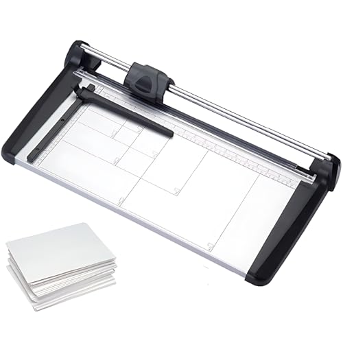 Recortadora de papel giratoria con protector de seguridad para corte preciso de fotos, películas y papel
