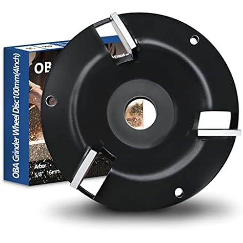 OBA Wood Turbo Carving Disc Bark Remover 16mm arbor Woodworking Turbo Tea Tray Digging Wood Grinding wheel Tool for 115mm and 125mm Angle Grinder Cover