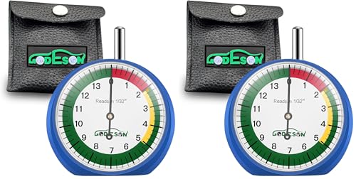 GODESON Dial Type Tire Tread Depth Gauge 88703 Professional for Motorcycle, car,Truck and Bus (Pack of 2)