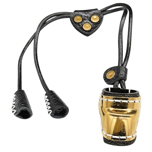 Mongolian-Inspired Archery Thumb Guard, Brass Finger Protector with Adjustable Fit for Bow Shooters