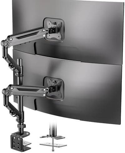 Dual Ultrawide Monitor Mount for 17-40-inches - Vertical and Para...