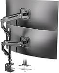 Dual Ultrawide Monitor Mount for 17-40-inches - Vertical and Parallel Dual Monitor Arm Heavy Duty, Holds up to 26.4 lbs per Arm, VESA 75/100 mm, Black