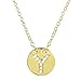 Wrapables Gold Plated Initial Letter Pendant Necklace, Letter Y