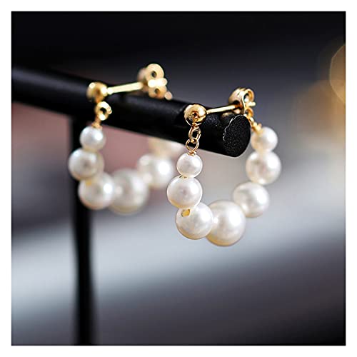 Boucles d'oreilles perles anti-allergie en or 14K pour lobes sensibles