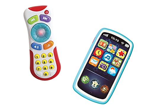 winfun Light & Sound Remote Control & Fun Sound Smart Phone Twin Pack | Suitable For Boys And Girls 9 Months +, Multicolor, 900095