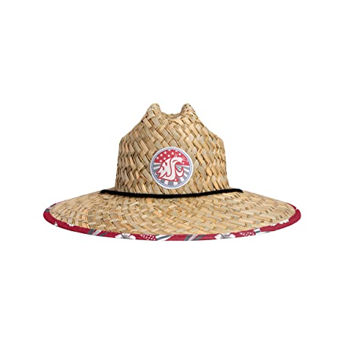Image of FOCO Washington State Cougars NCAA Americana Straw Hat