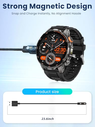 Cable de carga duradero para reloj inteligente BANLVS con adaptador USB-C 3