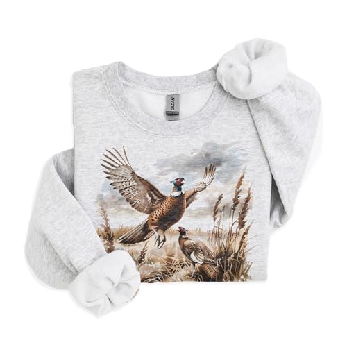 Vintage Pheasant Wilderness Scene Sweatshirt - 90s Vintage Pheasant Bird Sweatshirt - Scenic Fall Upland Hunting Nature Sweater - Unisex Graphic Crewneck Sweatshirt4