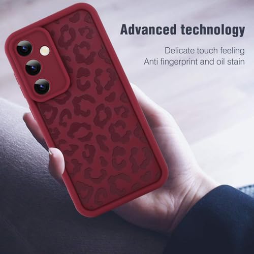 Image of Compatible with Samsung Galaxy S24 FE Case, Wine Red