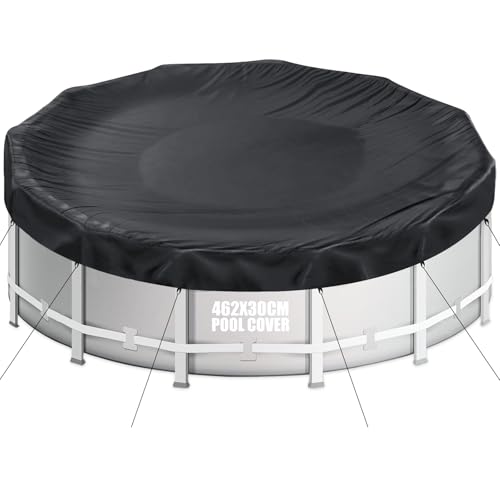 Aipwerer Poolabdeckung Rund für 428-460cm Pool | Pool Plane Ø462cm | Sommer & Winter Poolplane | 42â€¦ – Miniatur