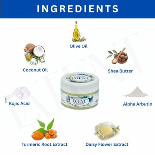 Image of LATENT SPF 50 Brightening Lip Treatment Balm -10g - Kojic Acid & Alpha Arbutin - Hydrating, Repairing & Sun Protection - Smoker's Lip Care - Vegan, Clinically Proven