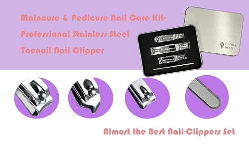 Maincure & Pedicure Nail Care Kit- Professional Stainless Steel Toenail Nail Clipper And Nail File 4 Pcs Set With Case For Women Men Adult Gift Set Prime Mall - Image 8