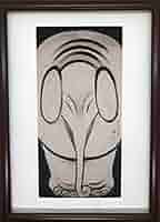 Amazon.co.jp: 伊藤若冲 象図 A4 ポスター 輸送用 額付き ホビー