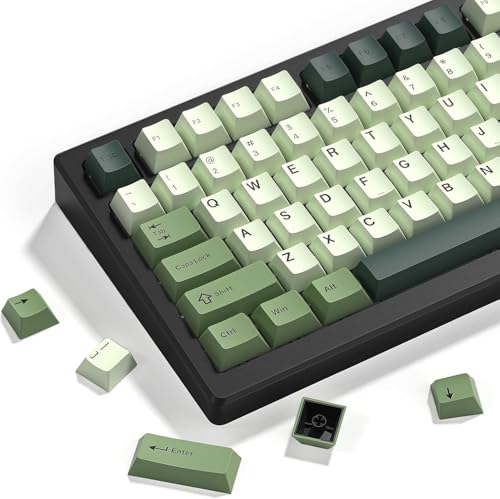 Womier ダブルショット PBT キーキャップ、チェリープロファイル、抹茶グリーン、138キーセット、60%・65%・75%・100% Cherry・Gateron MX メカニカルキーボード対応
