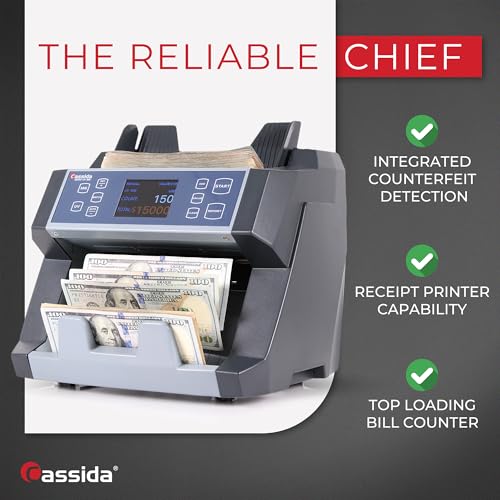 Image of Cassida Money Bill Counter I Business Grade I 1,400 Notes /Min I 6600 UV /MG