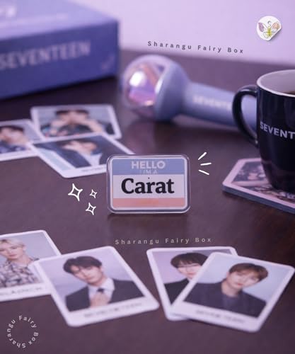 Image of SEVENTEEN Caratbong Lightstick Inspired Acrylic Keychain With Lanyard | SVT & Carat Logo Landyard |Kpop BoyBand | Caratbong Keyring | Seventeen Keychain| Kpop Lightstick