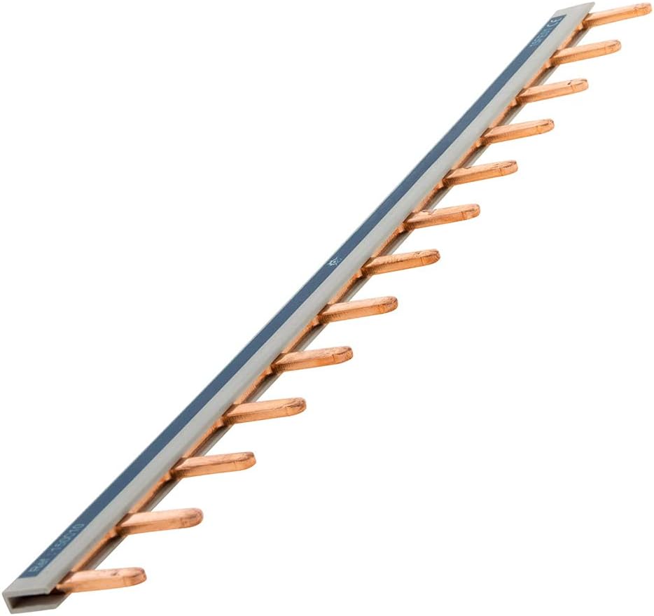 Zenitech - Universal Connection Comb 13 Modules - Steel - Compatible with Automatic or Screw Terminal Circuit Breakers - Quick & Reliable Installation - CE Compliant - Black/White