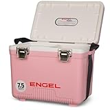 Engel UC7 7.5qt Leak-Proof, Air Tight, Drybox Cooler and Small Hard Shell Lunchbox for Men and Women in Pink