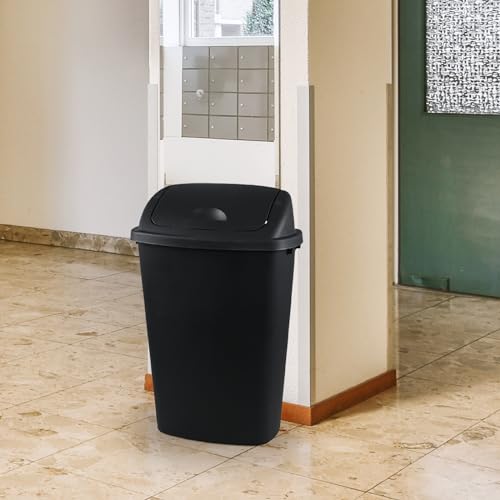Set de 4 Canecas de Basura Plásticas 13 Galones Negro miniatura 5
