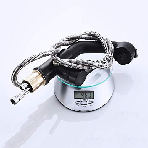 Robinet de lavabo extractible noir avec mitigeur eau chaude et froide