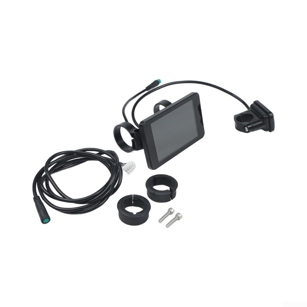 Display LCD T8 per bici elettrica, schermo colorato, 24 V-72 V, ampio ingresso, supporta 2 # 5S KDS per bafang V5 per protocolli KT, materiale ABS per parti di biciclette elettriche